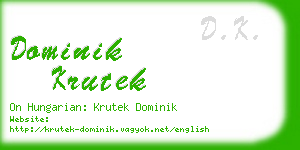 dominik krutek business card